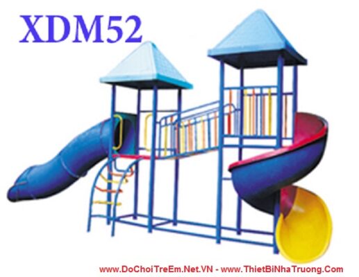 Bộ liên hoàn 2 khối cầu trượt xoắn & ống