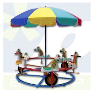 Đu đạp chân trên ray 6 chỗ Composite