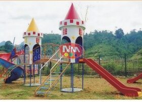 Khu vui chơi 2 khối hình lâu đài