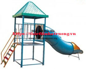 Nhà chòi 1 khối cầu trượt ống