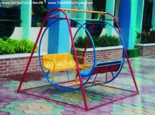 Đu treo hình tròn 6 chỗ ghế nhựa composite