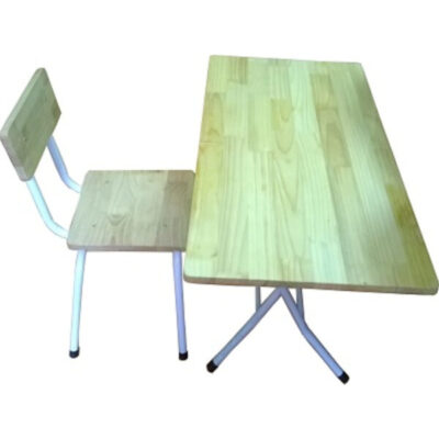 bàn ghế mặt gỗ chân sắt